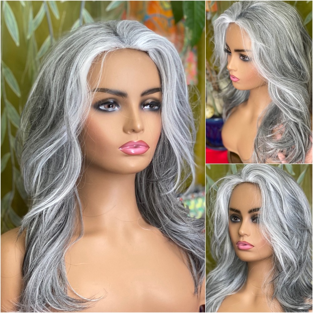 silver fox blowout volume wig